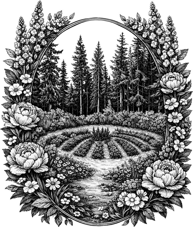 Lasher Garden illustration